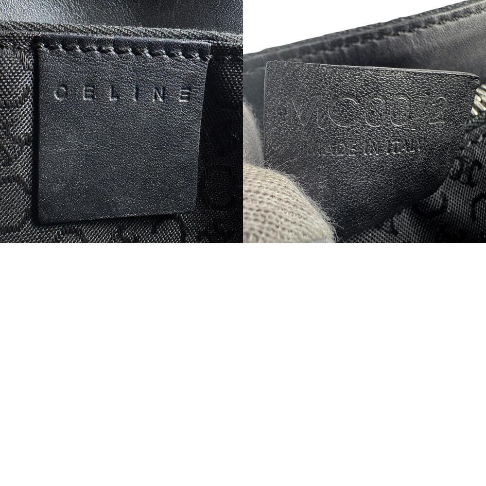 Celine C Macadam Canvas Leather Handbag Black - Picture 5 of 5